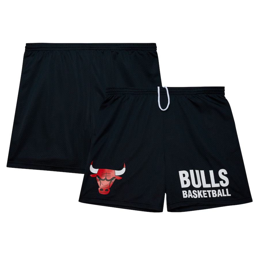 2025 Men NBA Chicago Bulls Black Shorts